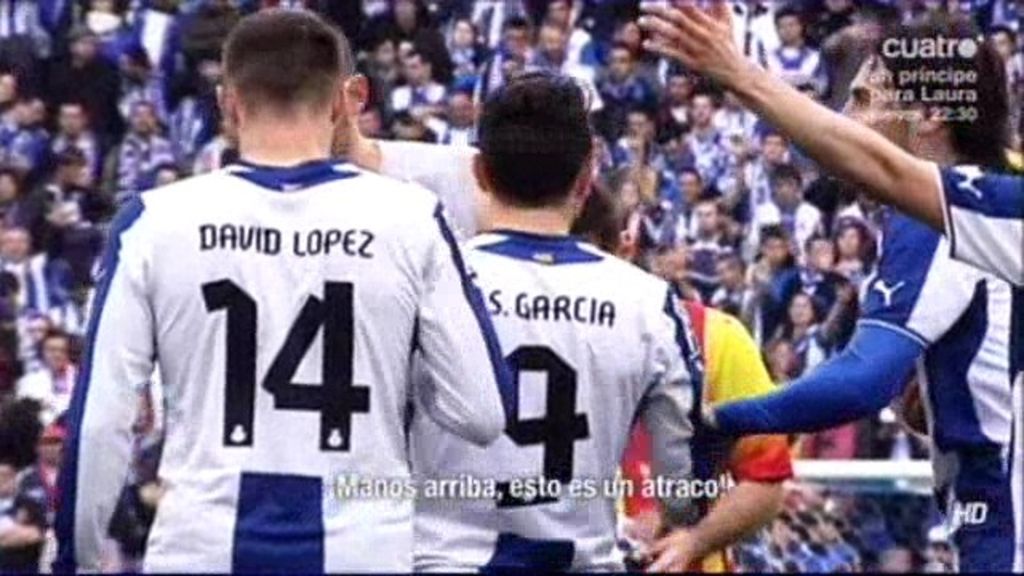 El Espanyol se queja de Clos Gómez por el penalti y el manotazo de Mascherano