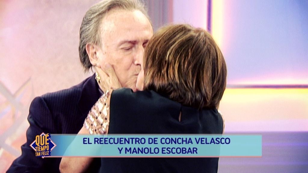 Concha Velasco y Manolo Escobar se reencontraron... ¡Con beso incluido!