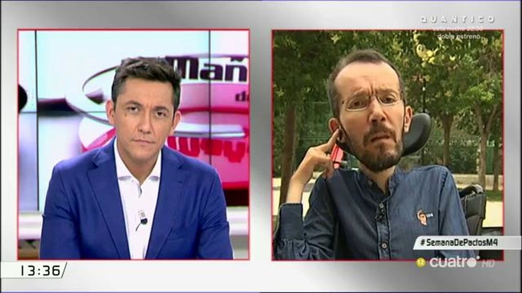 Echenique, sobre el PSOE: "Estaríamos dispuestos a hablar, eso sí, le pediríamos que venga con su programa, no con el de C's"
