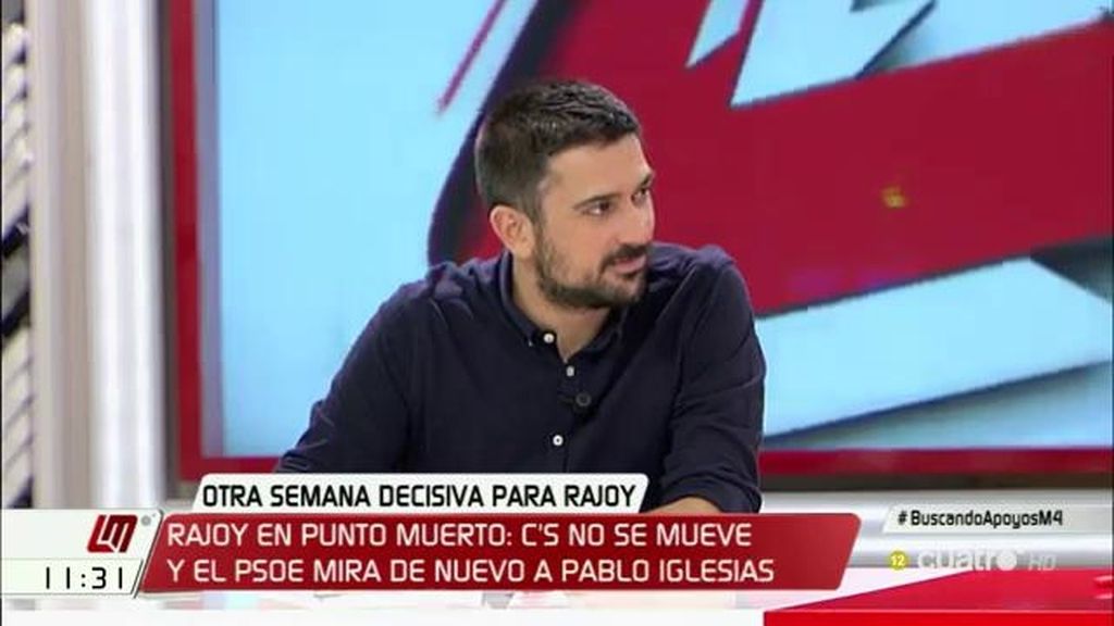 Ramón Espinar: “El descalabro de Pedro Sánchez debería anticipar que Rajoy sufrirá otro si no es capaz de negociar”