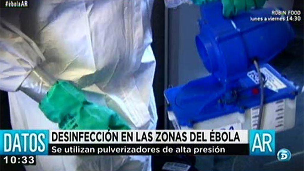 Así se desinfectan las zonas contaminadas por ébola
