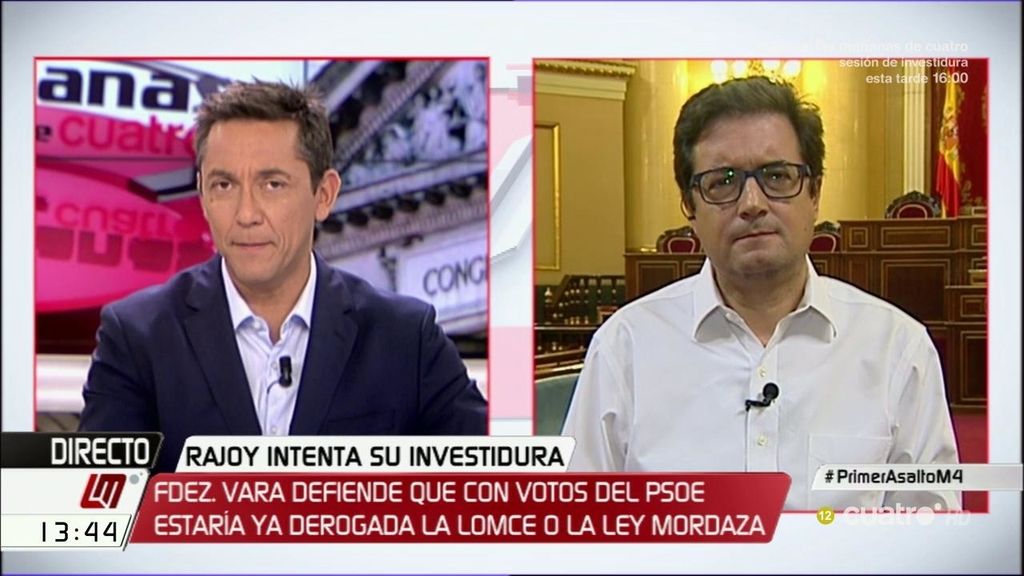 Óscar López: "Rajoy no puede sacar adelante su investidura con el apoyo del PSOE"