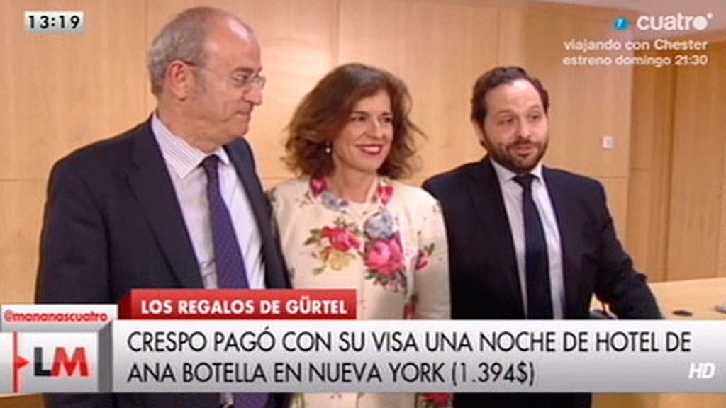 Crespo presuntamente pagó con su tarjeta una estancia de Ana Botella en Nueva York