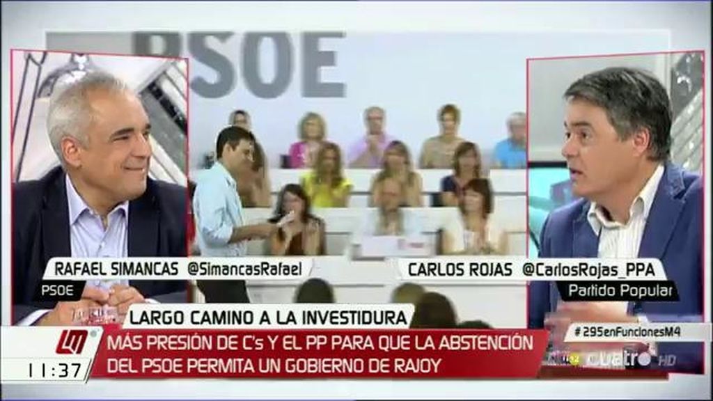 Carlos Rojas, a Simancas: “La abstención no os va a quitar nada, os dará credibilidad”