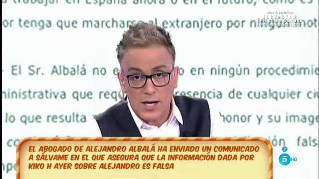 Los abogados de Alejandro Albalá: "Es falso que tenga impedimentos para trabajar en España"