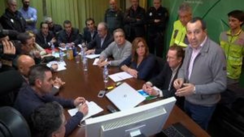 Susana Díaz y el ministro de Interior visitan las zonas afectadas por las inundaciones de Málaga