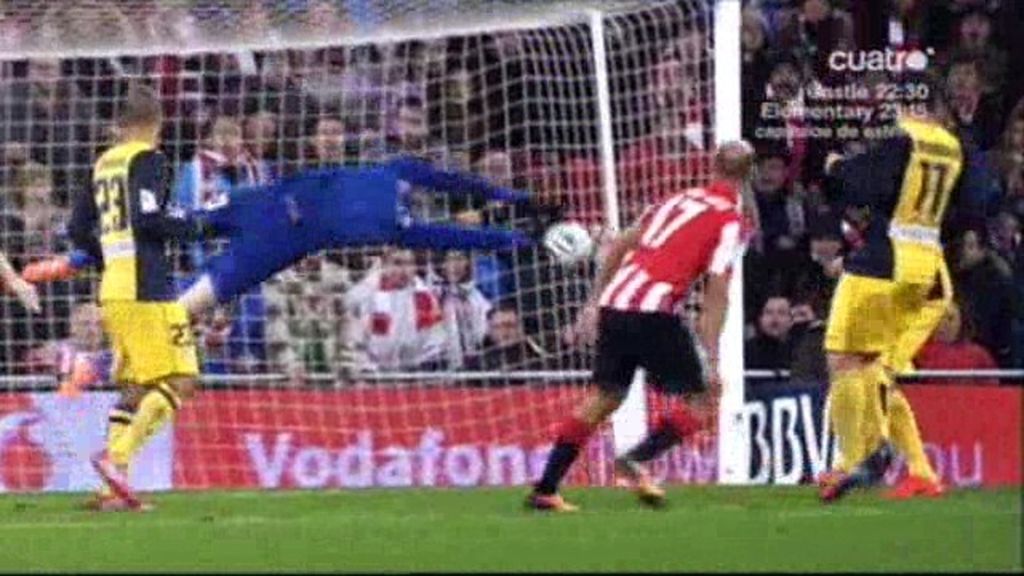 Courtois volvió a ser decisivo para su equipo con sus paradas ante el Athletic Club