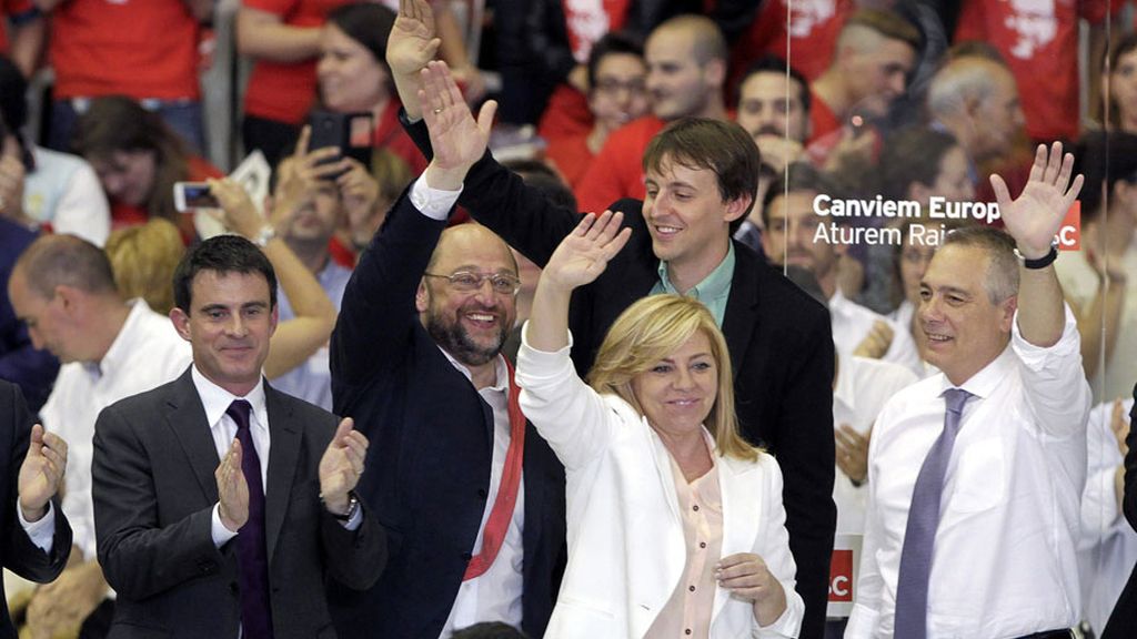 El PSOE, respaldado en Barcelona por los líderes socialistas europeos
