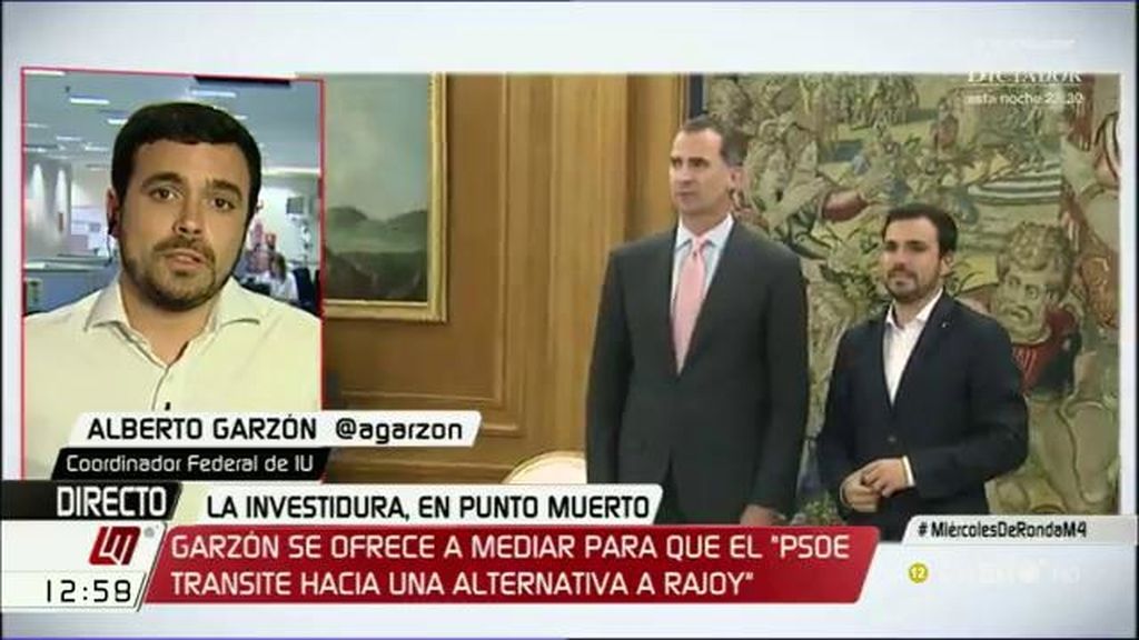 Alberto Garzón: "Vi al Rey como un ciudadano más, cansado de esta situación"