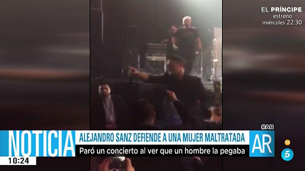 Alejandro Sanz defiende en un concierto a una mujer que estaba siendo maltratada