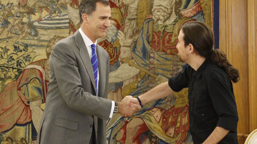 Felipe VI se reúne con Pablo Iglesias en la segunda ronda de contactos