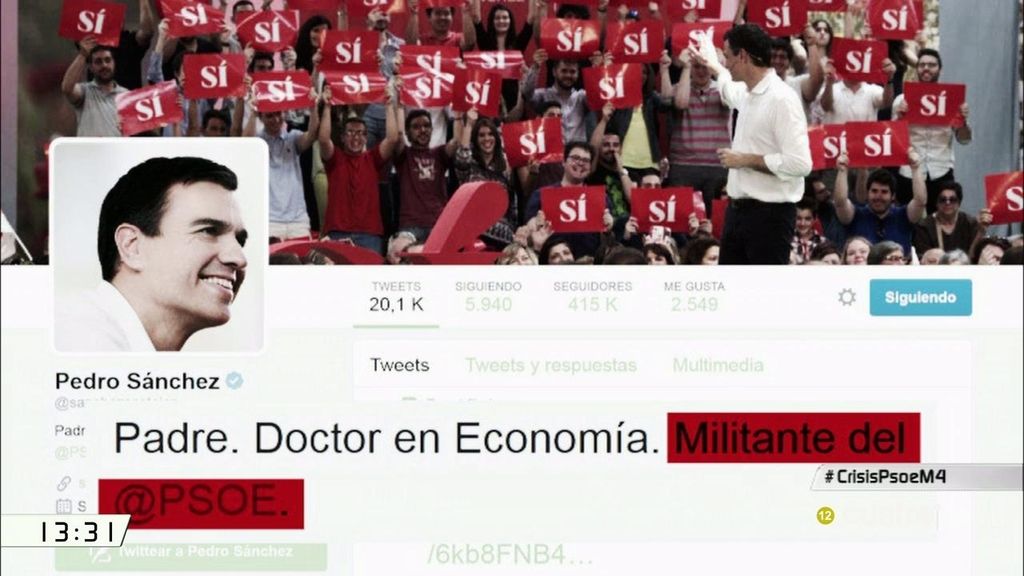 Pedro Sánchez cambia su perfil en Twitter