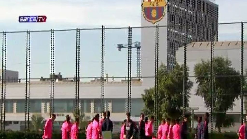 Sesión de recuperación para el FC Barcelona
