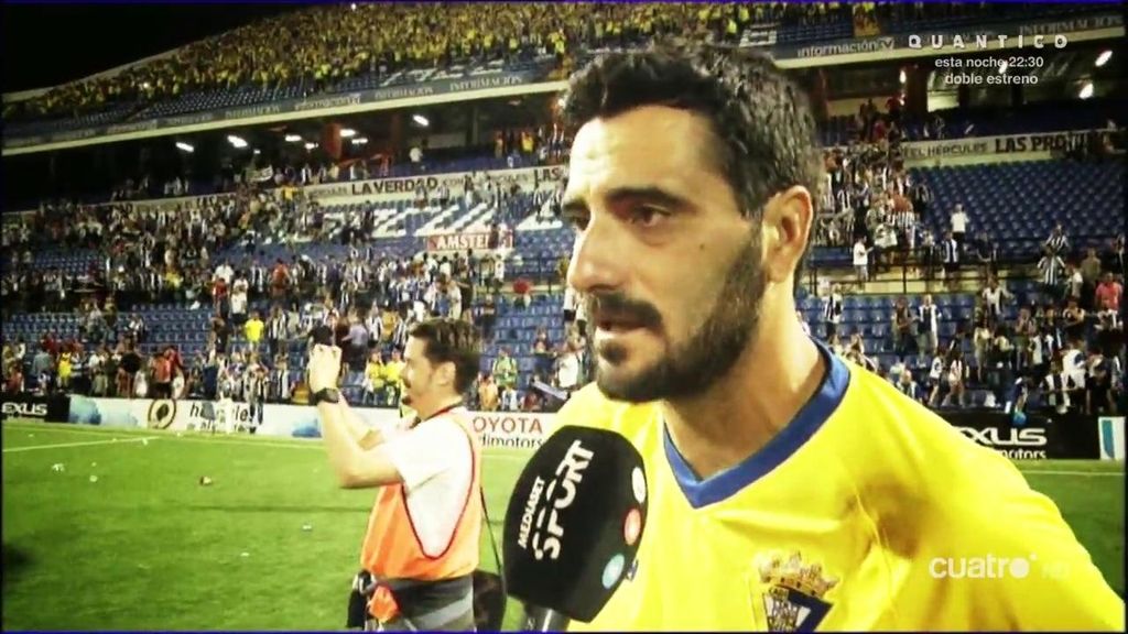 Dani Güiza marcó el gol del ascenso de Cádiz a Segunda seis años después