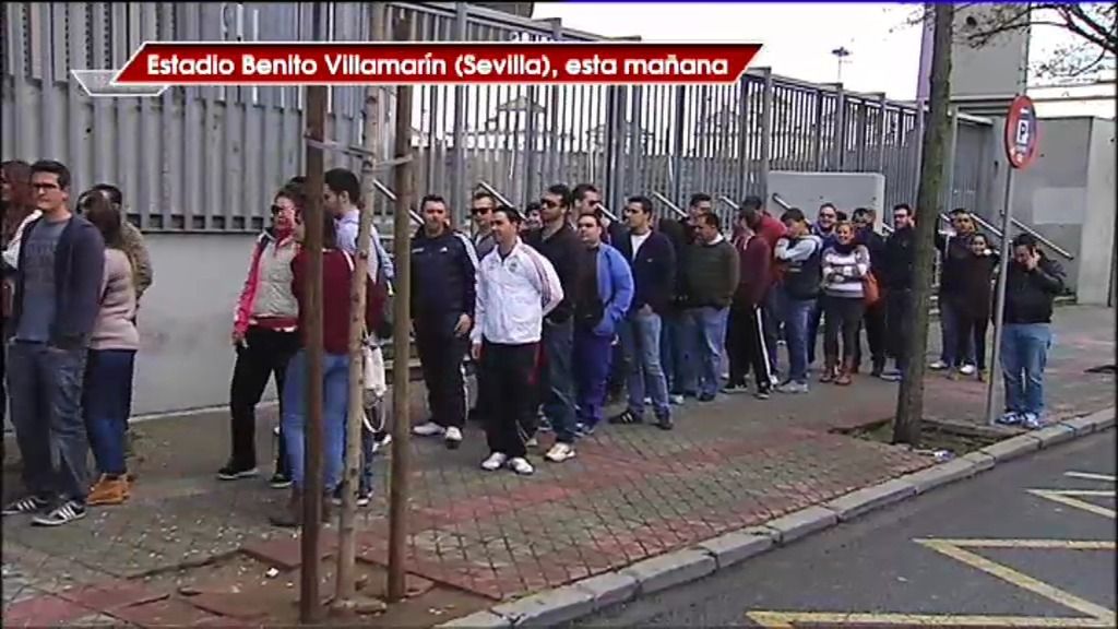 La afición del Betis aún cree en la permanencia del equipo