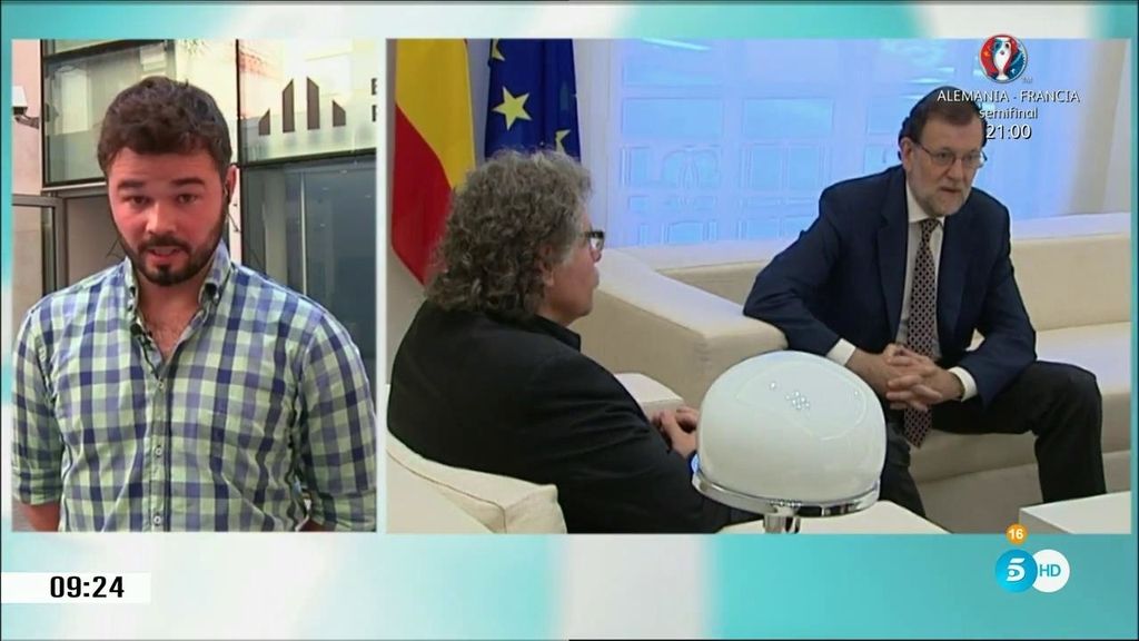 G.Rufián, diputado ERC: "Nos encontramos a un Rajoy, mudo, ciego y sordo"