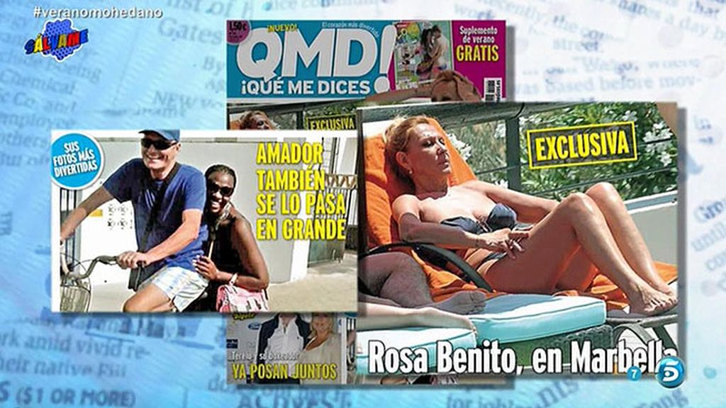 Así disfrutan Rosa Benito y Amador Mohedano de sus vacaciones por separado