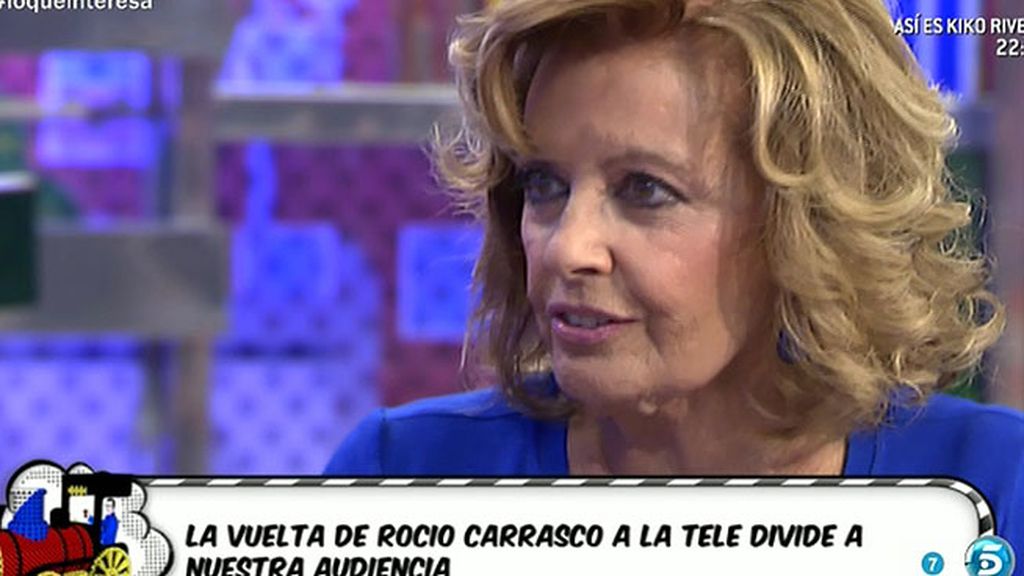 Mª Teresa, sobre Rociíto: "El que viene aquí, viene a ser juzgado por su trabajo"