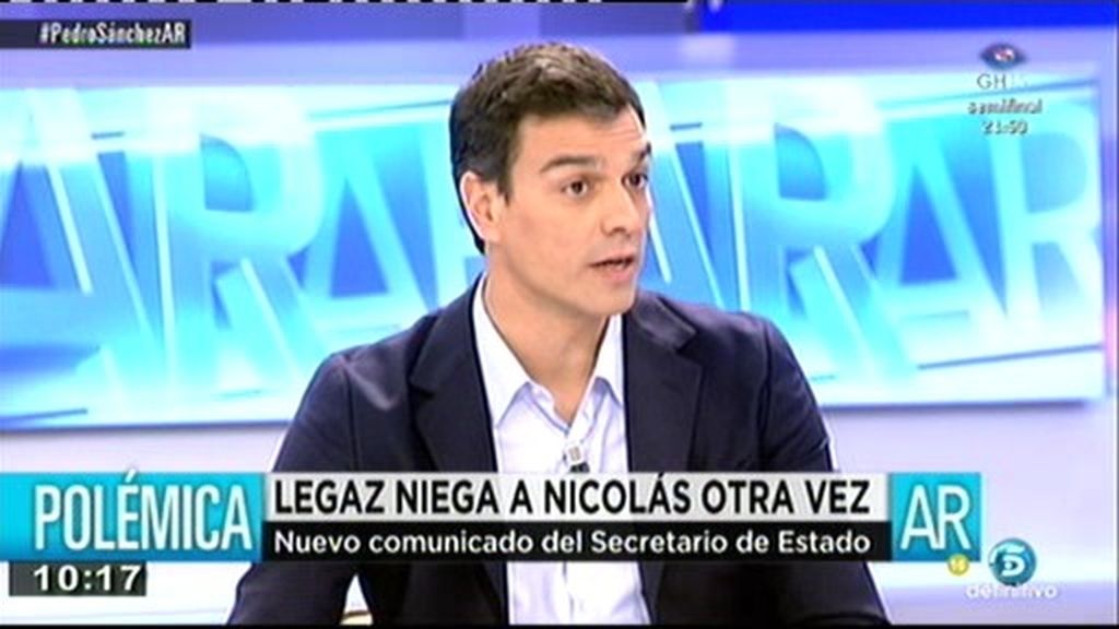 Pedro Sánchez: "Espero que lo que dice Francisco Nicolás no sea verdad"