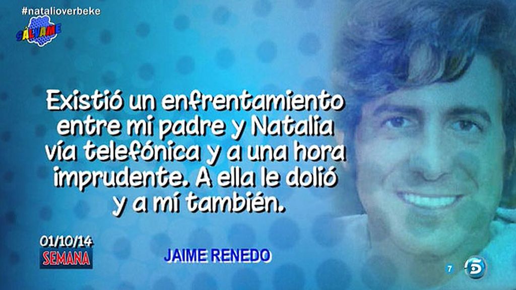 Jaime Renedo, sobre Natalia Verbeke: "Lo prudente es darnos un tiempo"