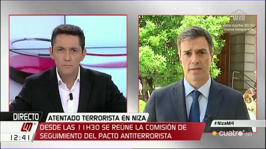 P. Sánchez: “Lo más importante es consolidar los espacios de unidad democrática para hacer frente al terrorismo yihadista”