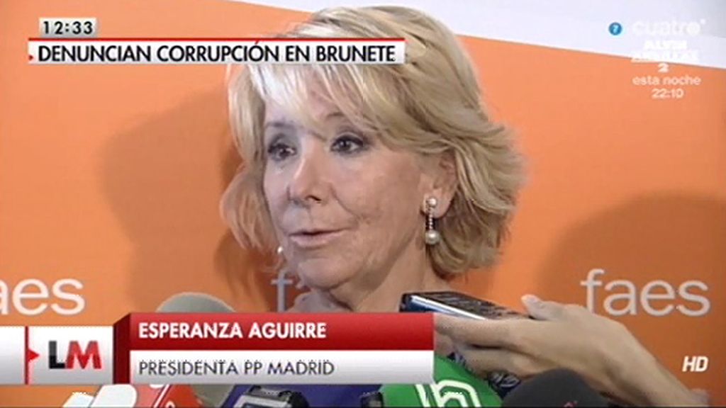 Aguirre, sobre el alcalde de Brunete: “Ha negado todo”