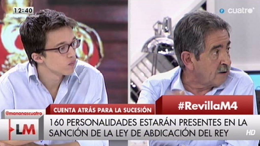 Miguel Ángel Revilla: "Un referéndum sobre esta materia no está en el guión"