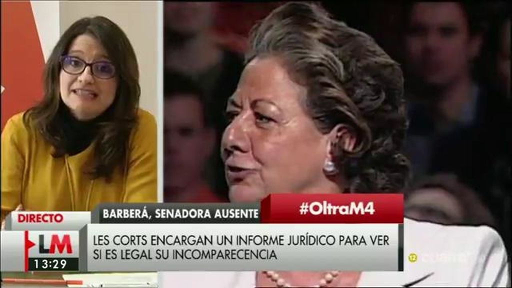 Oltra, de Barberá: “Que una senadora se refiera a un parlamento como un tribunal popular totalitario me parece de una gravedad extraordinaria”
