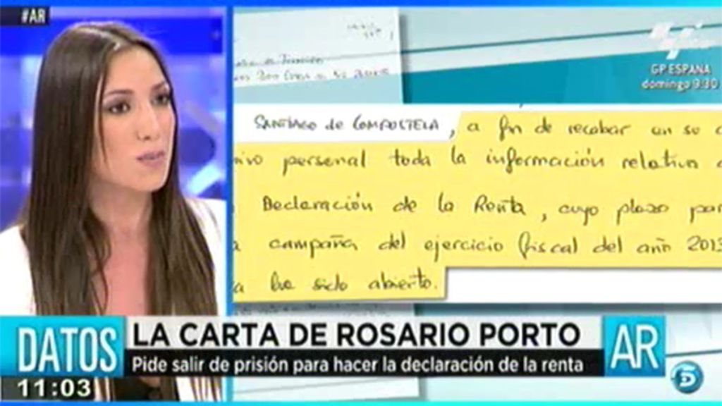 La nueva carta de Rosario Porto