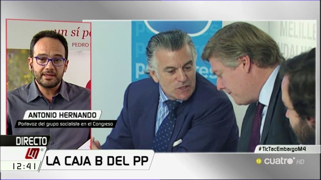 Antonio Hernando: “Lo que coincidía con campañas electorales era la financiación ilegal del PP”