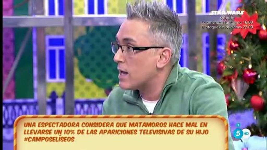 Kiko H., a la audiencia: "Kiko Matamoros y su hijo en publicidad se hablan, se ríen"