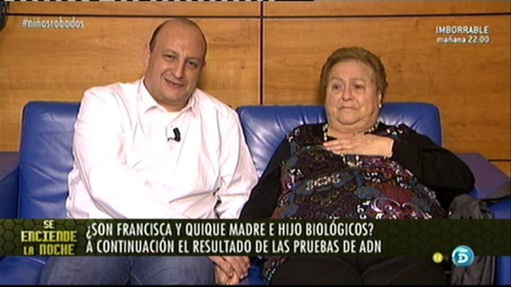 Una prueba de ADN demuestra que Francisca y Quique no son madre e hijo