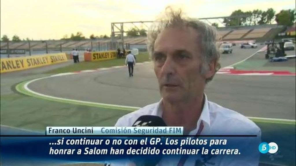 Franco Uncini: “Los pilotos, para honrar a Salom, han decidido continuar la carrera”