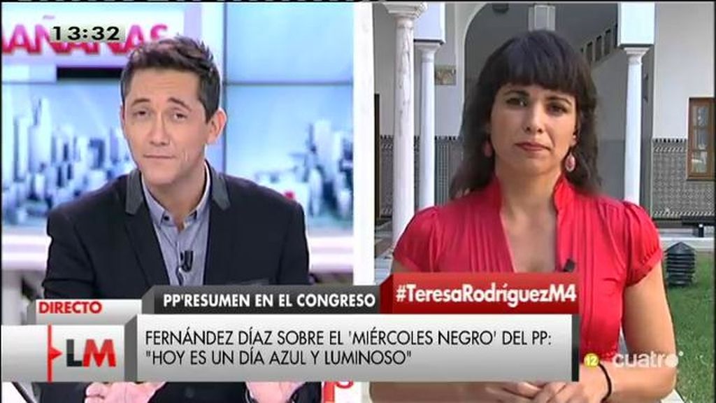 Teresa Rodríguez: “Le han robado el dinero a la mayoría social para dárselo a los bancos y a las grandes empresas”
