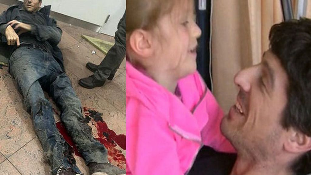 Sebastien Bellin vuelve a ver a sus hijas 40 días después de los atentados en Bruselas