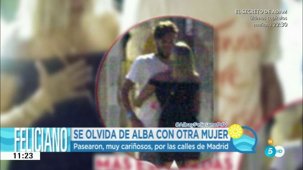 Feliciano y Saray Muñoz, cariñosos y abrazados por las calles de Madrid