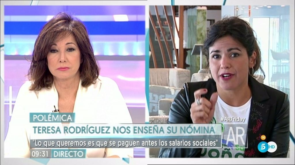 Teresa Rodríguez: "Hemos propuesto una ley para quitar privilegios a los diputados"