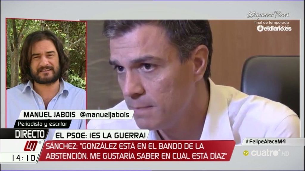 M. Jabois, sobre el PSOE: “Son como dos Titanic peleándose por el trozo de iceberg”