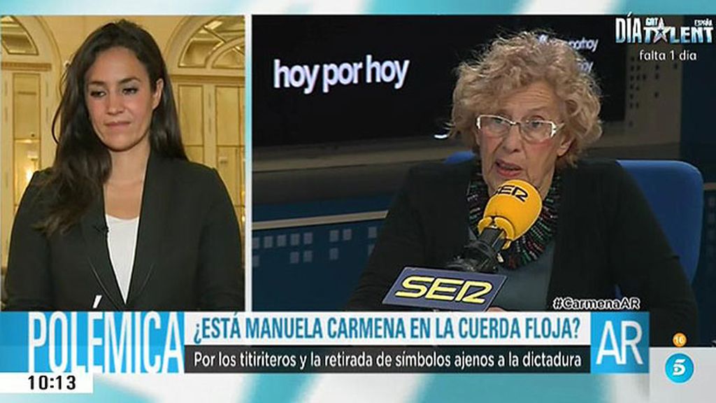 Manuela Carmena, sobre la concejala de cultura: "Cesar a Celia es injusto"