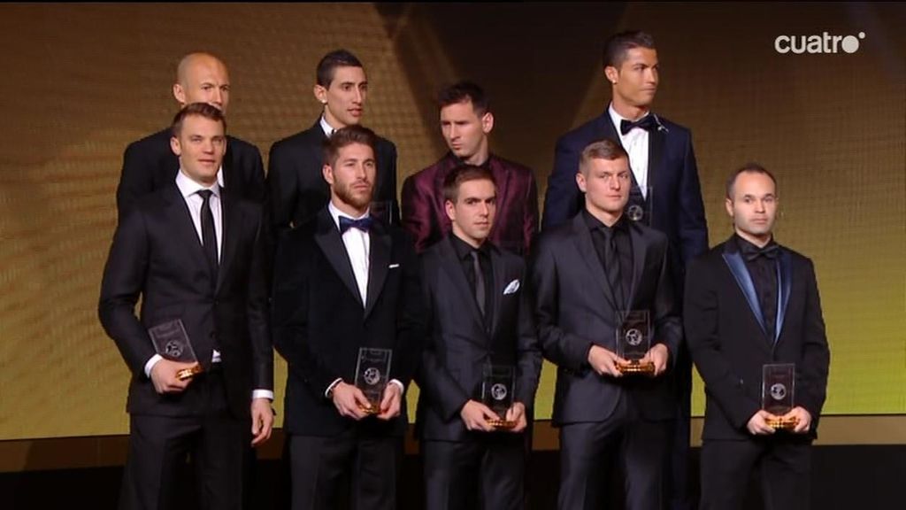 Sergio Ramos, Iniesta, Kroos, Cristiano y Messi, en el XI ideal de la FIFA en 2014