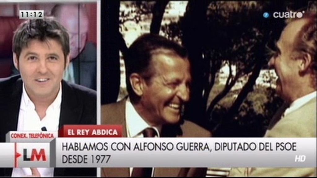 Alfonso Guerra: "No es acertado hablar ahora de República"