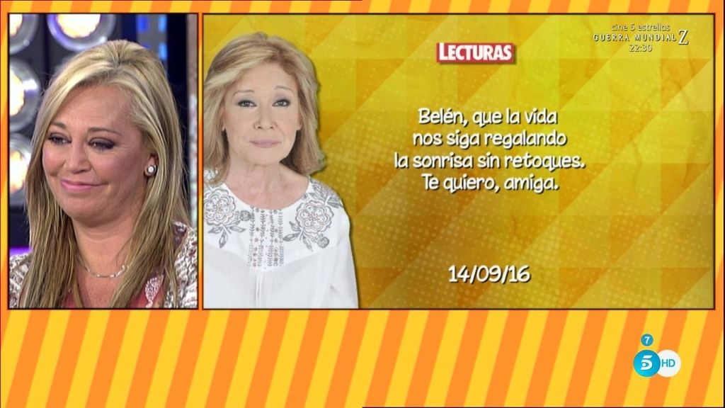 Mila, a Belén en 'Lecturas': "Que la vida nos siga regalando la sonrisa sin retoques"