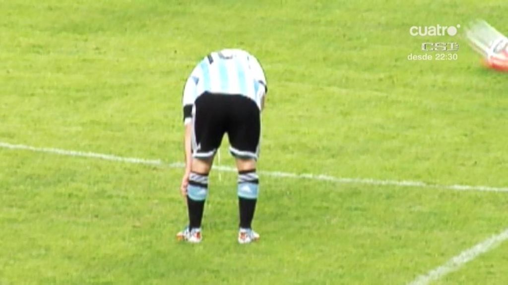 Messi volvió a sufrir problemas estomacales en el partido ante Eslovenia