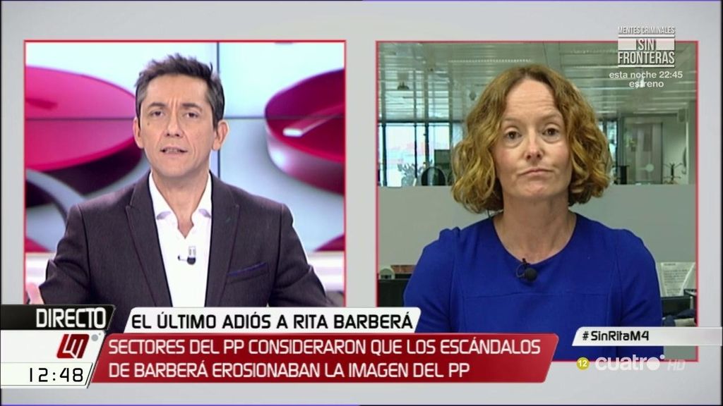 La periodista Marisol Hernández asegura que "hay un poco de mala conciencia en general en el PP" por Rita Barberá