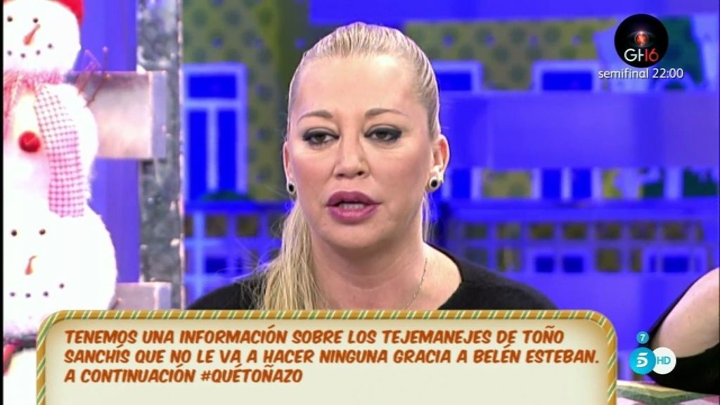 Belén Esteban, sobre la demanda a Toño Sanchís: “Yo no he dicho si la he puesto o no”