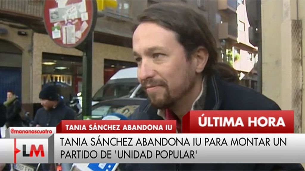 Pablo Iglesias afirma tener "máximo respeto" por la decisión de Tania Sánchez de dejar IU