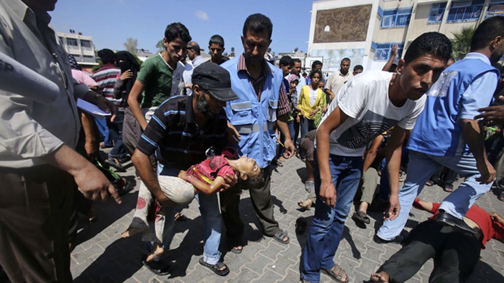 Un misil israelí vuelve a impactar sobre una escuela de la ONU en Gaza