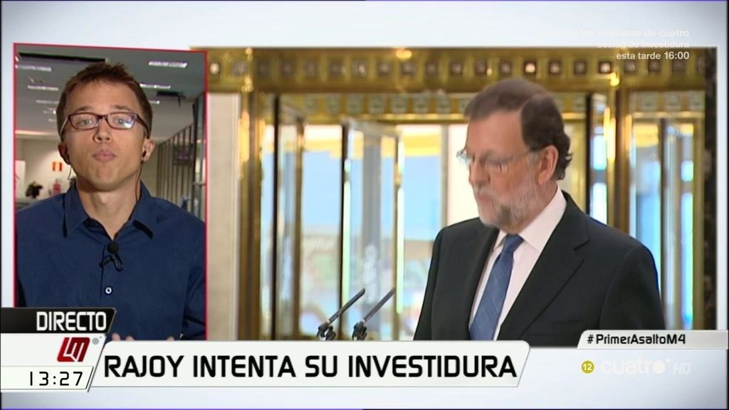 Errejón: "El PSOE tiene que tomar una decisión, terceras elecciones o intentar llegar a un acuerdo con nosotros"