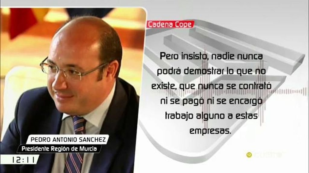 Pedro Antonio Sánchez: “Nunca nadie podrá demostrar lo que no existe”