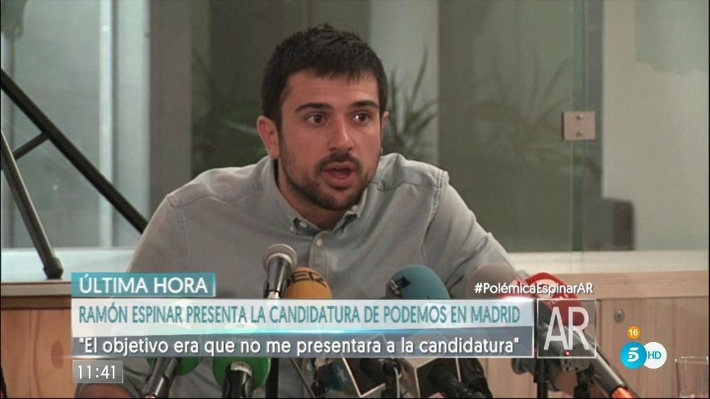 Ramon Espinar: "El objetivo era que no me presentara a la candidatura"